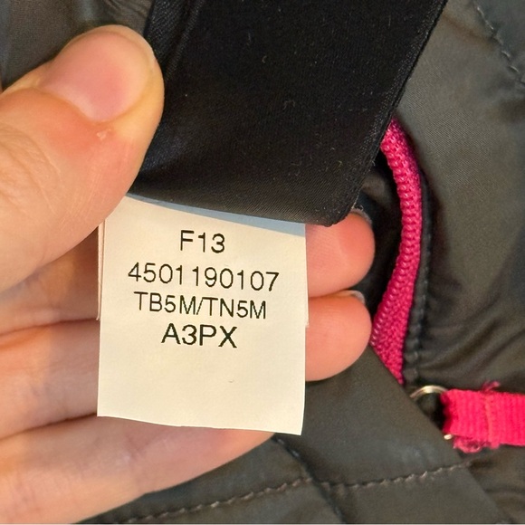 The North Face Girls Dark Gray/hot Pink Reversible Mossbud Jacket Size M 10-12 - Picture 7 of 13